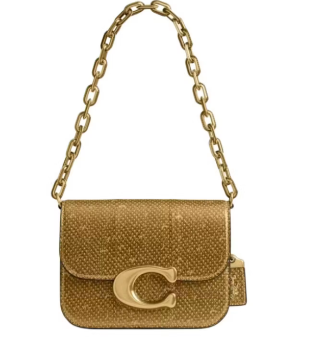 蔻驰（COACH）IDOL New Year 品牌徽标磁扣开合 蛇皮革 斜挎单肩包